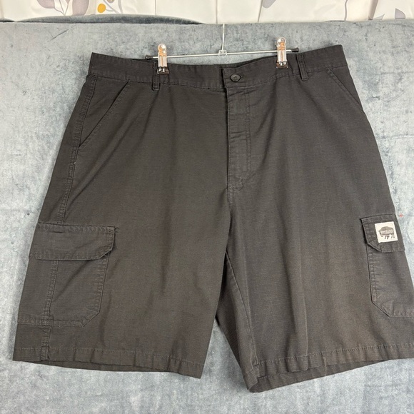 Buffalo David Bitton Black Cargo Shorts Relaxed Fit - Picture 1 of 10